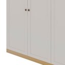 Ver imagem 6 de Guarda-Roupa Infantil Americano 4 Portas 2 Gavetas Alecrim Yescasa Branco/Savana