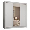 Ver mais imagens de Guarda-roupa Casal 3 Portas de Correr com Espelho 4 Gavetas Branco Sublime Plus Madesa Branco