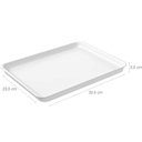 Ver imagem 4 de Kit 6 Bandejas Plásticas Brancas 32x23cm Coza Servir Hamburguer Restaurantes Uno