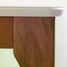 Mesa de Jantar Retangular C/ Vidro para 4 Lugares Ella 135 Cm - Natural C/ Off White Fosco - 3