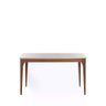 Mesa de Jantar Retangular C/ Vidro para 4 Lugares Ella 135 Cm - Natural C/ Off White Fosco - 1