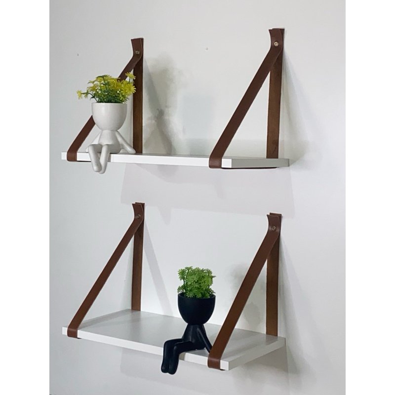 Ver imagem 1 de Kit 2 Prateleiras de Mdf 50x20cm:caramelo