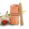 Pilão Madeira Rustico com Amassador para Temperos Macerador - 2