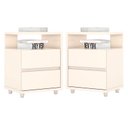 Ver imagem 1 de Kit 2 Mesas de Cabeceira Campeche Off White – Henn