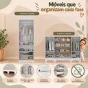 Ver imagem 5 de Quarto de Bebê Completo com Berço Americano 3 em 1 Flor Multimóveis MP4918 Branco/Off White