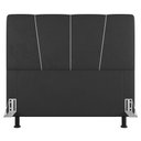 Ver imagem 3 de Cabeceira Cama Box Casal Queen Size Amber 160cm Estofada Suede Cinza Escuro - Desk Design