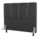 Ver imagem 1 de Cabeceira Cama Box Casal Queen Size Amber 160cm Estofada Suede Cinza Escuro - Desk Design