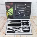 Ver imagem 4 de Conjunto de Facas 8 Pcs Profissional Churrasco Cozinha Inox