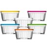 Jogo de 6 Tigela de Vidro com Tampa Plástica 600ml Marinex Americana Média Colorida - 1