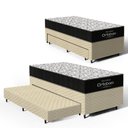 Ver imagem 1 de Cama Box com Colchao de Espuma D45 Ortobom Airtech 150 + Auxiliar de Espuma Unique Solteiro 88cm