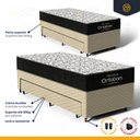 Ver imagem 4 de Cama Box com Colchao de Espuma D45 Ortobom Airtech 150 + Auxiliar de Espuma Unique Solteiro 88cm