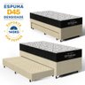 Cama Box com Colchao de Espuma D45 Ortobom Airtech 150 + Auxiliar de Espuma Unique Solteiro 88cm - 3