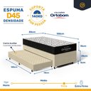 Ver imagem 6 de Cama Box com Colchao de Espuma D45 Ortobom Airtech 150 + Auxiliar de Espuma Unique Solteiro 88cm