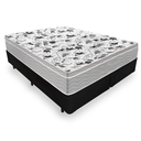 Ver imagem 1 de Cama Box Queen 158 Tecido Sintético Preto com Colchão de Molas Ensacadas - Probel Evolution 72x158x1