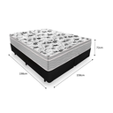 Ver imagem 2 de Cama Box Queen 158 Tecido Sintético Preto com Colchão de Molas Ensacadas - Probel Evolution 72x158x1