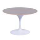 Ver imagem 1 de Mesa Saarinen Oval Fórmica Preta 198x122cm - Base Branca