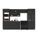 Ver imagem 2 de Armário de Cozinha Modulada Completa Fidelitá Nara 100% MDF 5 Peças 350cm 16 Portas 2 Gavetas com