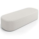 Ver imagem 6 de Kit 02 Puffs Decorativos Orgânico para Living Quarto 140cm Doha W01 Bouclê Cru - Lyam Decor