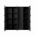 Ver imagem 2 de Armário Organizador Locker 16 Portas c/ Chave F5 Office Cor:Preto