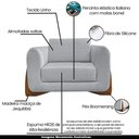 Ver imagem 6 de Poltrona Sala de Estar Pés em Madeira Buzz Linho Cinza Rustico G63 - Gran Belo