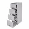 Arquivo de Aço 04 Gav. SIMPLES – (60cm) – CHAPA # 26 – 1,36×0,47×0,60m – CZ/CZ – AMAPA – 13101 - 1