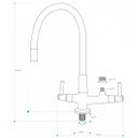 Ver imagem 4 de Torneira Gourmet Bica Móvel de Bancada de Cozinha Tubo Preto Bancada P/ Filtros e Purificadores 7142