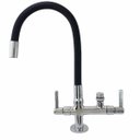 Ver imagem 1 de Torneira Gourmet Bica Móvel de Bancada de Cozinha Tubo Preto Bancada P/ Filtros e Purificadores 7142