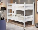 Ver imagem 2 de Beliche Leticia com Escada e Grade Proteção Vira 2 Camas Solteiro -mdf -branco