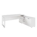 Ver imagem 2 de Mesa de Escritório Diretor em L Industrial 170cm Pés Metal