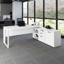 Ver imagem 1 de Mesa de Escritório Diretor em L Industrial 170cm Pés Metal