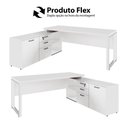Ver mais imagens de Mesa de Escritório Diretor em L Industrial 170cm Pés Metal