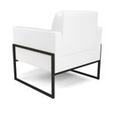 Ver imagem 5 de Kit 2 Poltronas Base Industrial Alta Preto Marisa Corano D03 - D’Rossi Branco