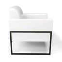 Ver imagem 4 de Kit 2 Poltronas Base Industrial Alta Preto Marisa Corano D03 - D’Rossi Branco