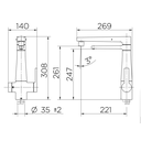 Ver imagem 5 de Torneira Docol Vitalis para Cozinha com Purificador de Água Polido Cromo