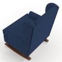 Ver imagem 7 de Poltrona De Amamentação Com Balanço Malu Base De Madeira P02 Suede Azul Marinho - Lyam Decor