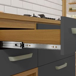 Cozinha Princesa 3pcs com Paneleiro Freijo/grafite Nesher - 3