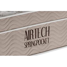 CONJUNTO: BOX + COLCHÃO AIRTECH - MOLAS ENSACADAS - QUEEN 158X198X63 - 4