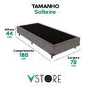 Ver imagem 3 de Cama Box Solteiro Cinza V-store 78x188x44