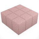 Ver imagem 5 de Kit 02 Puffs Decorativos para Sala de Estar Quadrado Milano 90x90cm W01 Linho Rosa - Lyam Decor