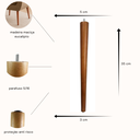 Ver imagem 4 de Kit 04 Pés Palito 35 Cm Castanho para Estofados Móveis Mesas
