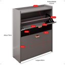 Ver mais imagens de Sapateira Organizadora Pequena Apartamento 12 Pares Calçados Gavetas Basculante Decoração Quarto