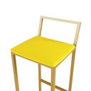 Ver imagem 2 de Jogo 2 Banqueta Alta Balcão Bistrô Dourada Confort Ind Premium Estofado Don Castro Decor