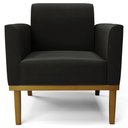Ver mais imagens de Sofá Namoradeira e 2 Poltronas Base Madeira Castanho Maressa Suede Preto - Ibiza