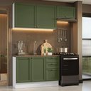 Ver imagem 1 de Armário de Cozinha Compacta 180 Cm Vik Madesa 02 Branco/verde