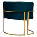 Ver imagem 4 de Kit 2 Poltronas Decorativa Sala Recepção Escritório Luana Base Gold Veludo Azul Marinho Montanaris