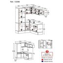 Ver imagem 5 de Cozinha Completa Canto Com Rodapé Multimóveis Preto/branco