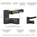 Ver imagem 6 de Cozinha Completa Canto Com Rodapé Multimóveis Preto/branco