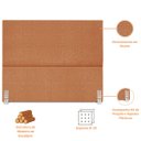 Ver imagem 2 de Cabeceira Lisa Estofada 140 Cm para Cama Box Casal Boucle - Clique Chique