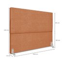 Ver imagem 3 de Cabeceira Lisa Estofada 140 Cm para Cama Box Casal Boucle - Clique Chique