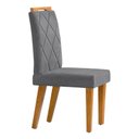 Ver imagem 2 de Kit 2 Cadeiras De Jantar Estofada Diana Pés Em Madeira